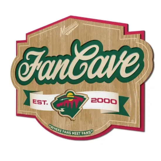 NHL Minnesota Wild Fan Cave Sign image {4}