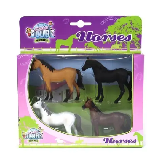 Kids Globe 1/32 Set of 4 Horses 640085 image {1}