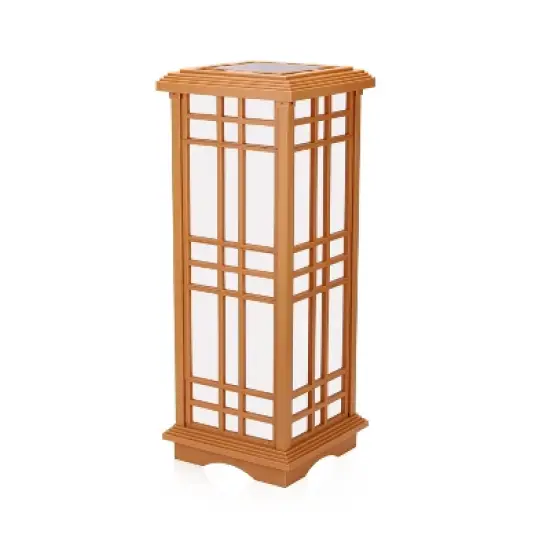 3pk Solar LED Zen Outdoor Lantern Bundle with Amber/White Light - Techko Maid image {3}