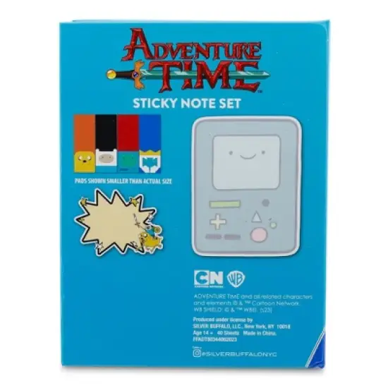 Silver Buffalo Adventure Time "What Time Is It?" Sticky Note and Tab Box Set image {1}