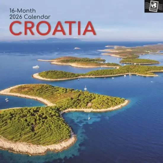 2026 Square Wall Calendar, Croatia, 16-Month Passport Collection Theme with 180 Reminder Stickers (12x12 In) image {4}