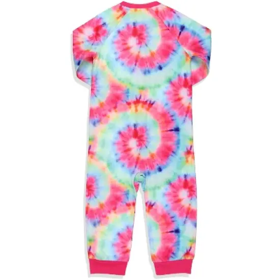 Scooby-Doo Toddler Girls' Tie-Dye Flower Union Suit Footless Sleep Pajama Multicolored image {2}