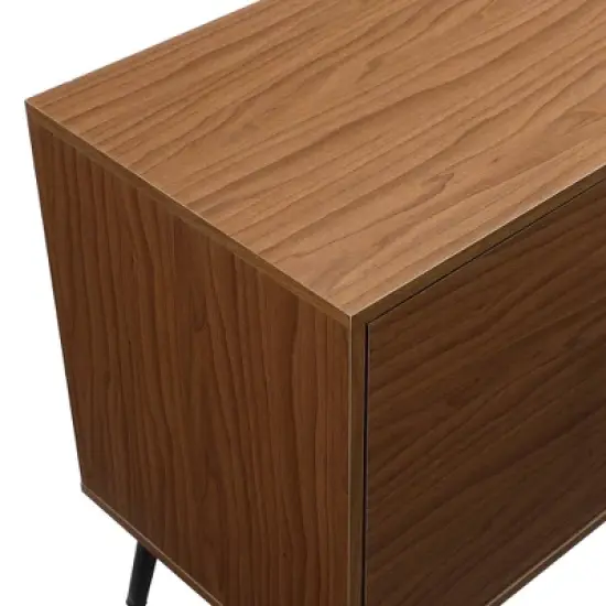 2 Door Mid-Century Modern Wood Storage TV Stand for TVs up to 65" - Saracina Home image {10}
