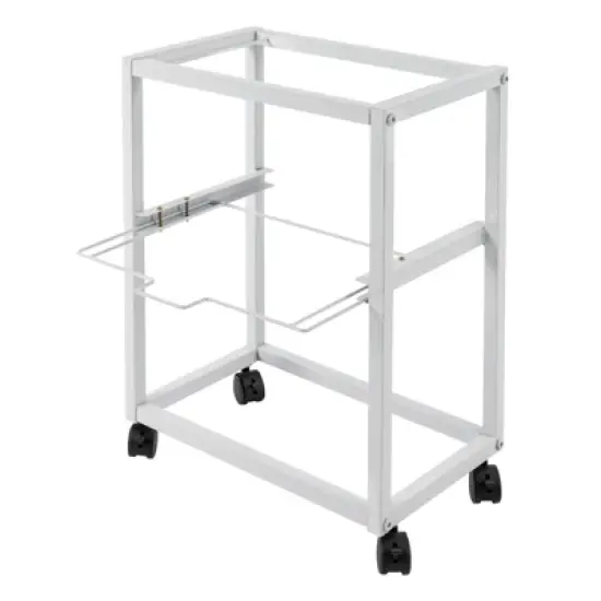 YIYIBYUS 2 Tiers Metal Rolling File Carts with Wheels Pull-Out File Folder Rack image {5}