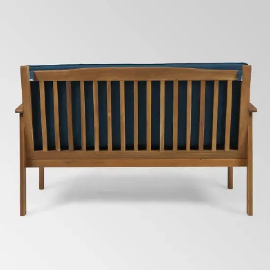 Carolina 8pc Acacia Wood Sofa Set - Brown Patina/Dark Teal - Christopher Knight Home image {4}