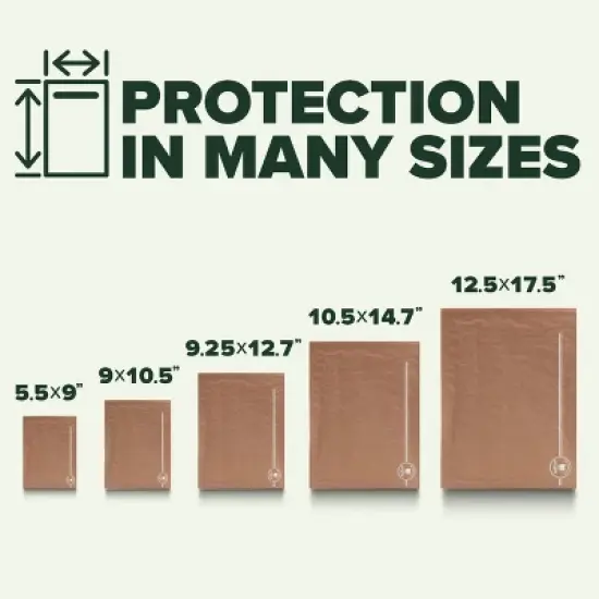 Scotch 6pk 10.5"x14.7" Curbside Recyclable Mailer Size 5 Brown: Self-Adhesive Padded Shipping Envelopes image {6}