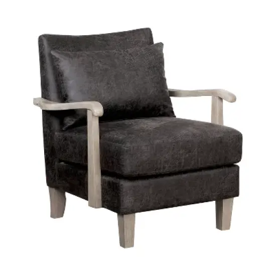 Forrester Wood Arm Accent Chair - miBasics
 image {4}