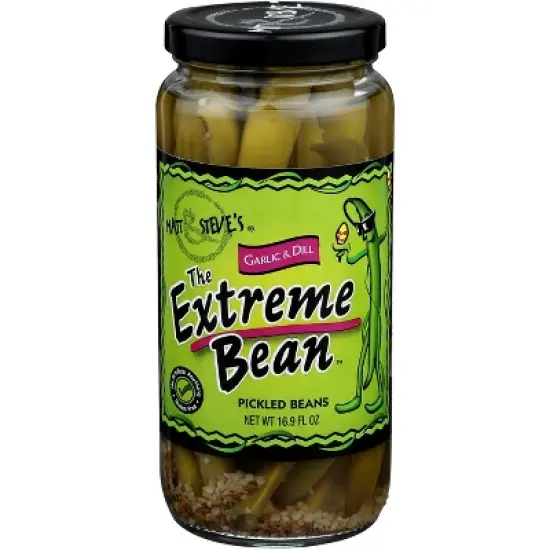 The Extreme Bean Garlic & Dill Pickled Bean - Case of 6 - 16 oz image {1}