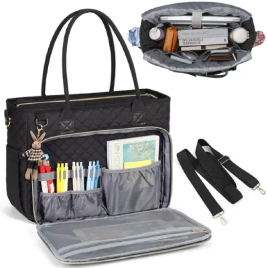 Teacher Tote Bag 15.6 inch Laptop Bag for Women Work Bags Laptop Tote Nurse Bag image {7}