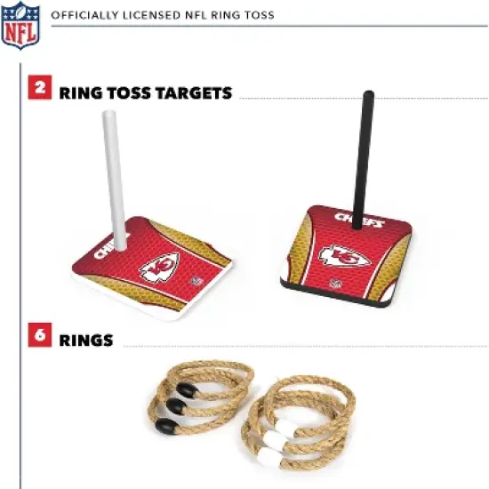 NFL Kansas City Chiefs Solid Wood Quoits Toss Game image {1}