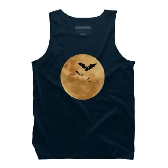 Men's Design By Humans Halloween - Moon By MonkeyStore Tank Top image {6}