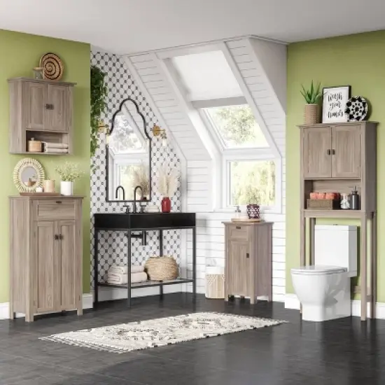 Hayward Two-Door Bathroom Storage Wall Cabinet - RiverRidge Home image {3}