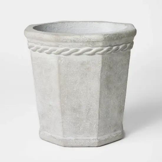 Octagon Concrete Planter Gray - Threshold&trade; designed with Studio McGee image {4}