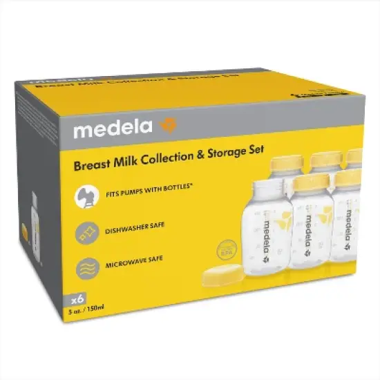 Medela Breast Milk Collection and Storage Bottles with Solid Lids - 6pk/5oz image {6}