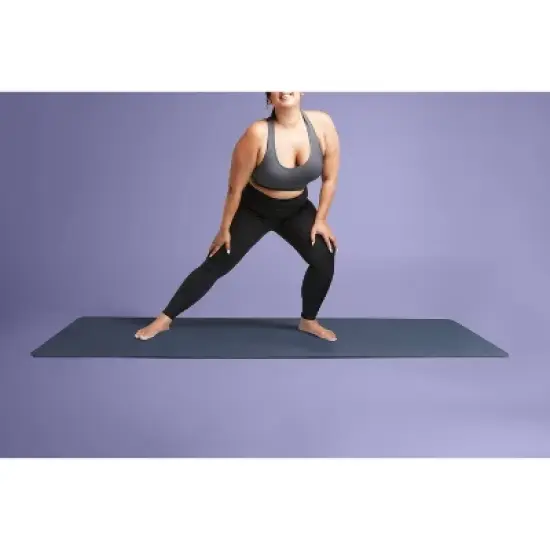 Two Tone Yoga Mat 5mm Navy Blue/Light Blue - All in Motion&trade; image {3}