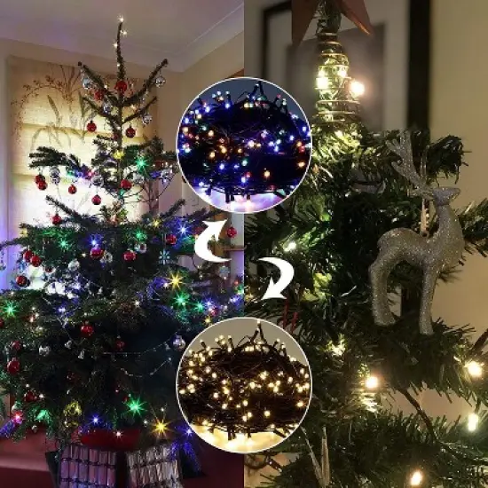 Twinkle Star 200ct LED Christmas Tree String Lights - 44ft, Warm White & Multicolor, Indoor/Outdoor image {1}