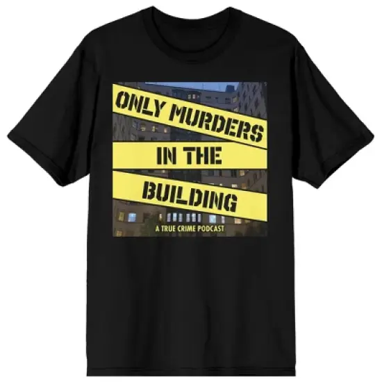 Only Murders In The Building Podcast Logo Crew Neck Short Sleeve Women's Black T-shirt image {3}