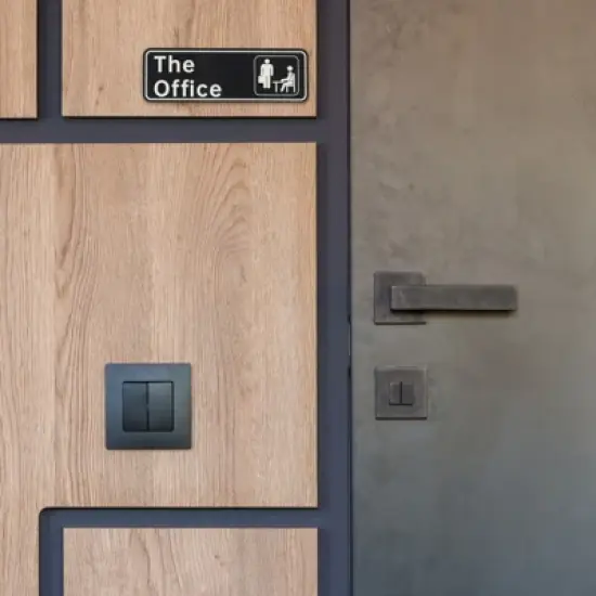 Unique Bargains Smooth Self-Adhesive Decor Home Business the Office Sign image {4}