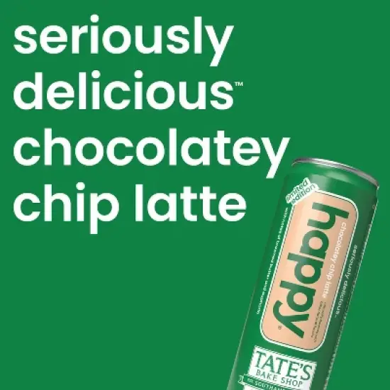 Happy Tate's Chocolate Chip Latte RTD - 11 fl oz image {4}
