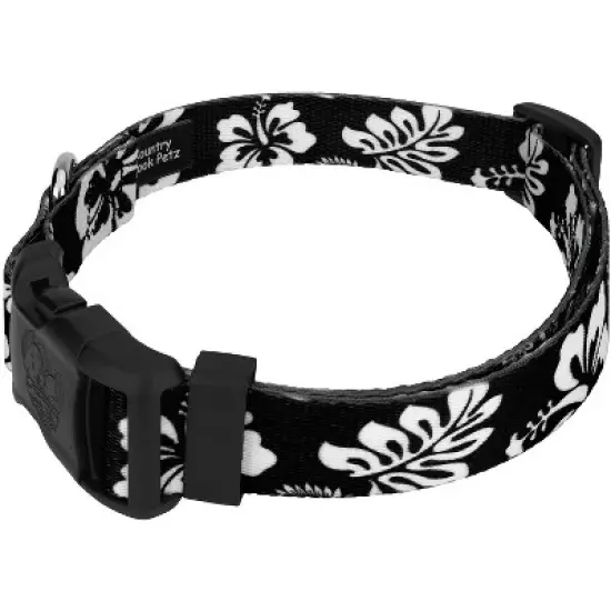 Country Brook Petz Black Hawaiian Deluxe Dog Collar and Leash image {3}
