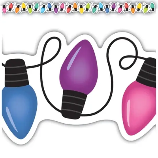 Teacher Created Resources&reg; Colorful Holiday Lights Die-Cut Border Trim, 35 Feet Per Pack, 6 Packs image {2}