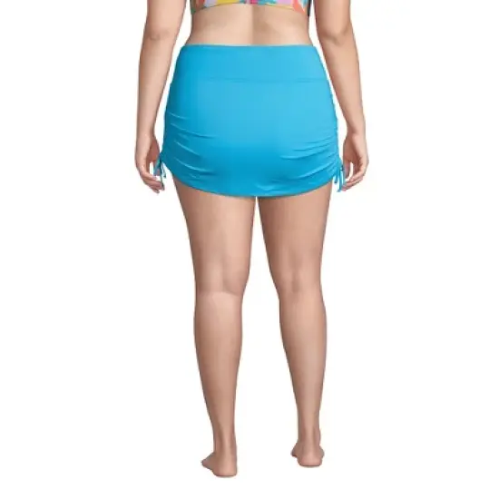 Lands' End Women's Plus Size Chlorine Resistant Tummy Control Adjustable Swim Skirt Swim Bottoms image {1}