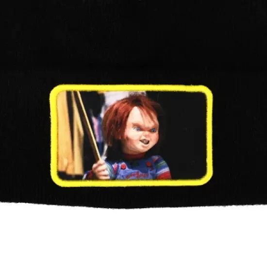Chucky Good Guy Doll Black Cuff Beanie image {1}