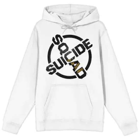 Suicide Squad: Kill the Justice League Game Logo Adult White Graphic Hoodie image {3}