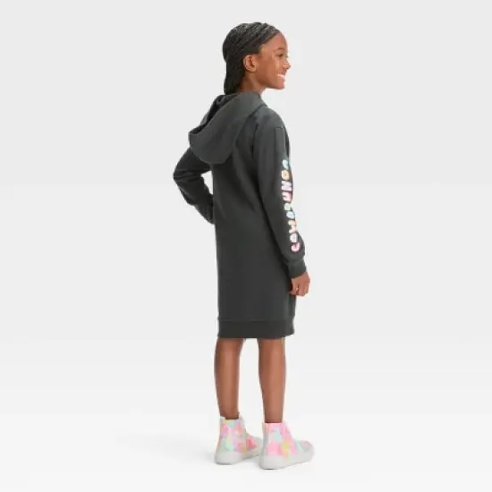 Girls' Teenage Mutant Ninja Turtles Cowabunga Sweatshirt Dress - Black image {1}