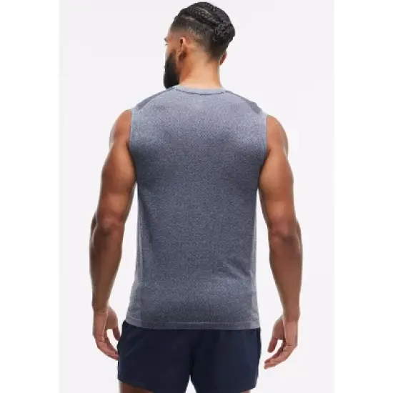 Peloton Men's Seamless Muscle Tank, Deep Navy image {2}