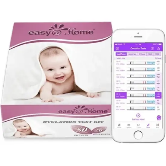 easy@Home 50 Ovulation Test Strips & 20 Pregnancy Test Strips Combo Kit image {1}