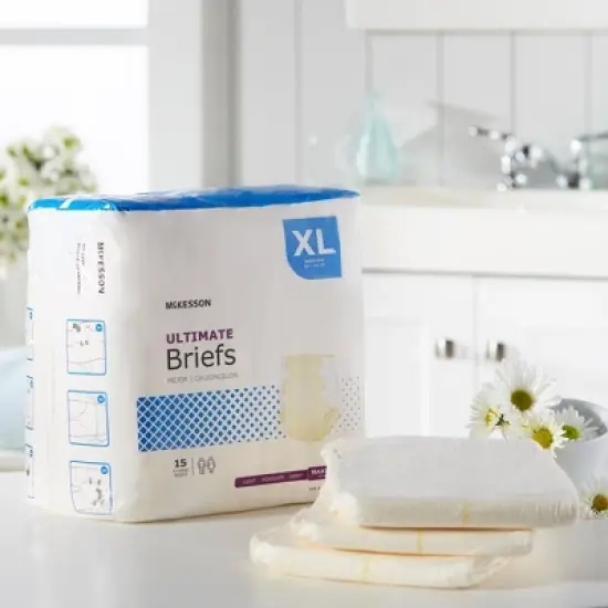 McKesson Ultimate Briefs, Incontinence, Maximum Absorbency, Unisex image {3}