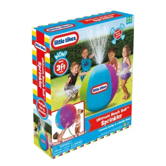 Little Tikes 36'' Ultimate Beach Ball Sprinkler: Outdoor PVC Water Toy for Kids image {4}