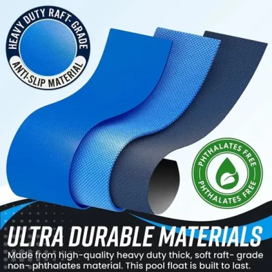 Zone Tech Inflatable Floating Island Pool Float &ndash; Comfortable Relaxation Inflatable Floating Lake Pool Lounger Raft Water Float for River and Beach image {3}