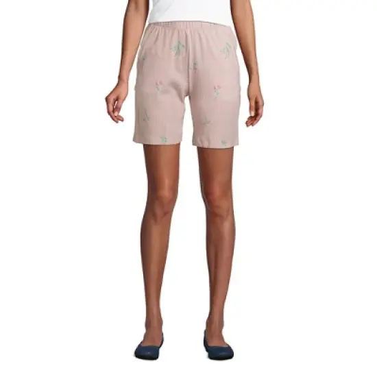 Lands' End Women's Sport Knit High Rise Elastic Waist Pull On Shorts image {8}