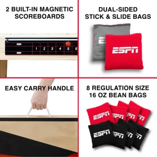 ESPN Cornhole Board Set, 2&rsquo;x4&rsquo; Wood Cornhole Boards Includes Cornhole Bags and Travel Case (ES-CH320.EXv24) image {2}