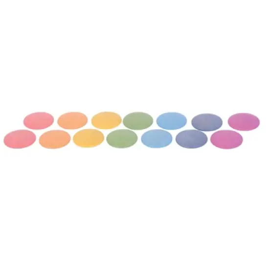 TickiT Rainbow Wooden Discs, Set of 14 image {3}