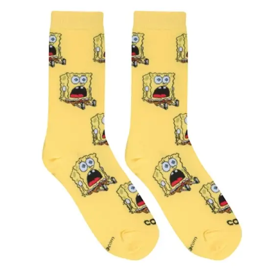 Cool Socks, Surprised Bob, Funny Novelty Socks, Adult, Medium image {3}