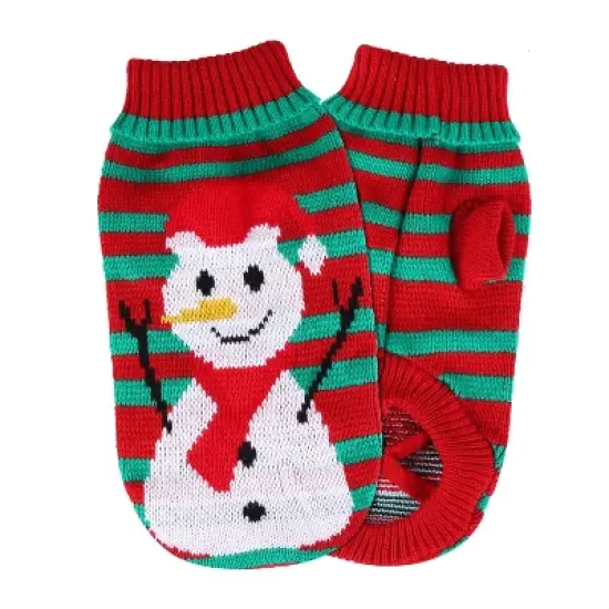 iMountek Pet Christmas Turtleneck Sweater for Small Medium Kitten Puppy Cats Dogs Snowman image {11}