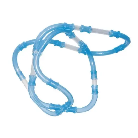 HearthSong - Tunnel Racer 71-Piece Race Car Tubular Track Set with 2 Glow-in-the-Dark Race Cars and 1 Cosmic Strobe Ball image {5}