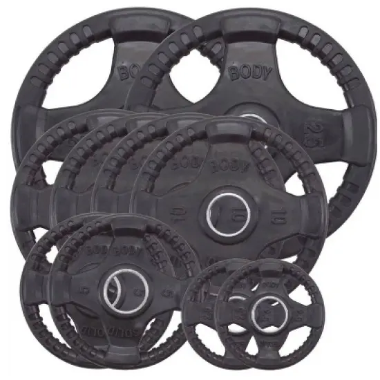 Body-Solid Olympic Rubber Grip Weight Set 105lbs image {1}