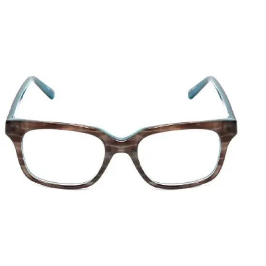 Jones NY J753 Unisex Designer Reading Glasses in Brown Marble Crystal Blue 52 mm image {1}