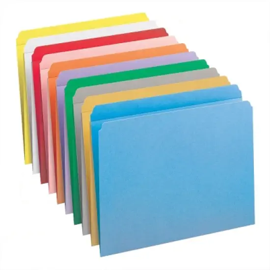 Smead File Folder, Reinforced Straight-Cut Tab, Letter Size, 100 per Box image {2}