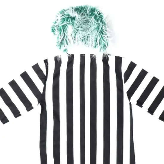 Beetlejuice Betelgeuse Men's Hooded Onesie Costume Union Suit image {3}