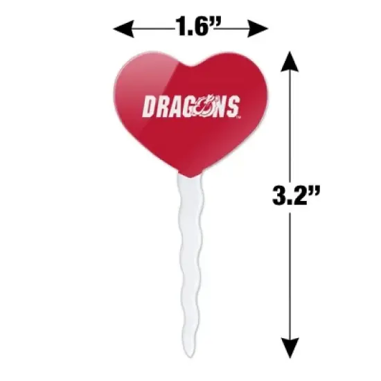 Minnesota State University Moorhead Secondary Logo Heart Love Cupcake Picks Toppers Decoration Set of 6 image {5}