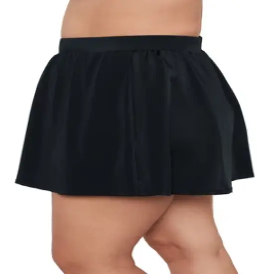 Womens Trimshaper Solid Skort Swimsuit image {1}
