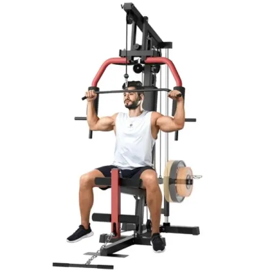 Home Gym, Workout Station with 300LBS Weight Capacity, Multifunctional Home Gym Equipment, Exercise Equipment for Full Body Strength Training image {6}