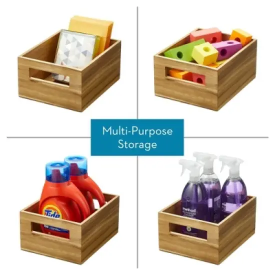 iDesign Acacia Wood Pantry Bin with Handles image {7}