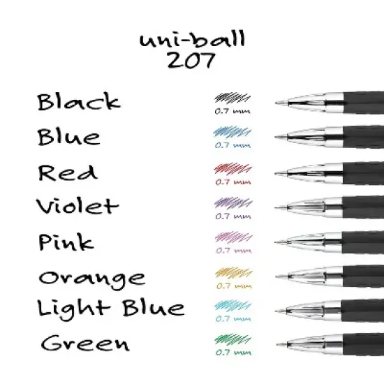 uni-ball 207 Signo RT Retractable Gel Pens Medium Point Black Ink 555024 image {3}