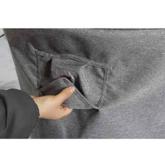 Platinum 3-Layer Water Resistant Outdoor Sofa Covers Gray Melange by Shield image {4}